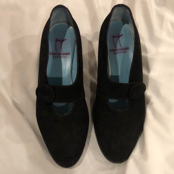 Thierry Rabotin Mary Jane suede kitten heels - Picture 1 of 4